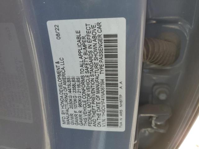 Photo 12 VIN: 1HGCV1F41NA067594 - HONDA ACCORD SPO 