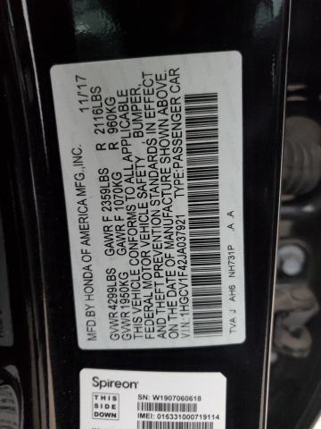 Photo 11 VIN: 1HGCV1F42JA037921 - HONDA ACCORD 