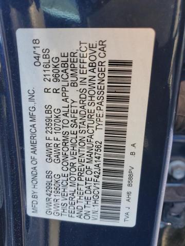 Photo 11 VIN: 1HGCV1F42JA147562 - HONDA ACCORD 