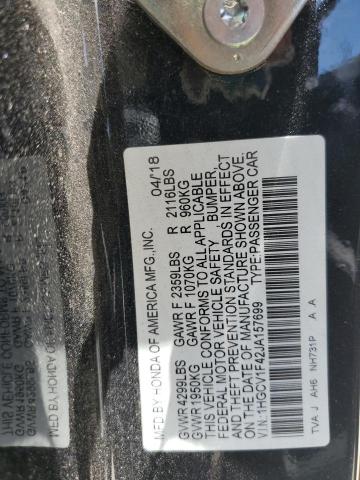 Photo 12 VIN: 1HGCV1F42JA157699 - HONDA ACCORD EX 