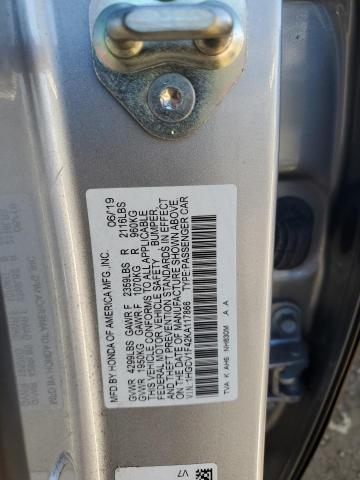 Photo 11 VIN: 1HGCV1F42KA117866 - HONDA ACCORD EX 