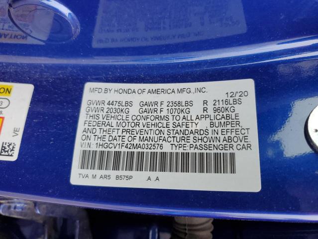 Photo 11 VIN: 1HGCV1F42MA032576 - HONDA ACCORD SPO 