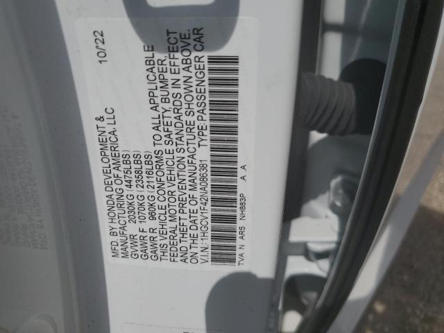 Photo 11 VIN: 1HGCV1F42NA086381 - HONDA ACCORD SPO 