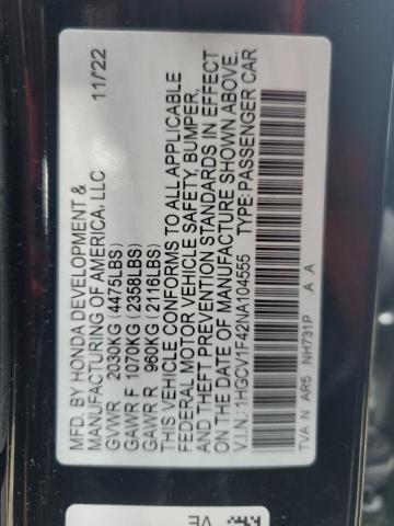 Photo 12 VIN: 1HGCV1F42NA104555 - HONDA ACCORD 