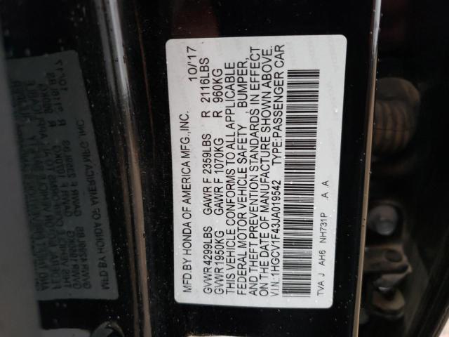 Photo 12 VIN: 1HGCV1F43JA019542 - HONDA ACCORD 