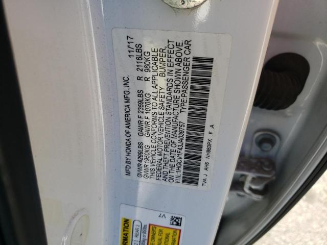 Photo 9 VIN: 1HGCV1F43JA039757 - HONDA ACCORD EX 