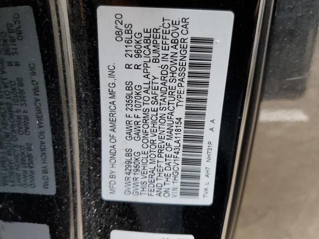 Photo 12 VIN: 1HGCV1F43LA118154 - HONDA ACCORD EX 