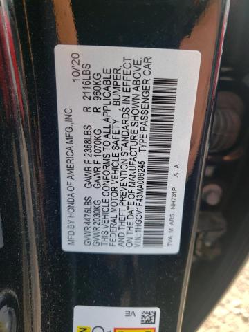 Photo 11 VIN: 1HGCV1F43MA006245 - HONDA ACCORD SPO 