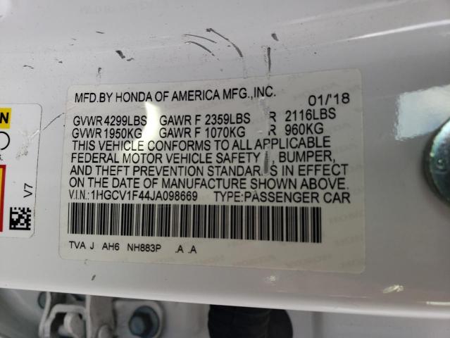 Photo 11 VIN: 1HGCV1F44JA098669 - HONDA ACCORD 