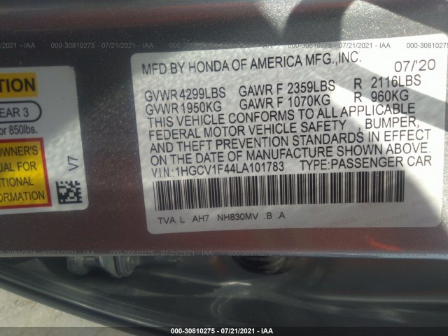 Photo 8 VIN: 1HGCV1F44LA101783 - HONDA ACCORD SEDAN 