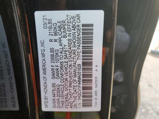 Photo 9 VIN: 1HGCV1F44MA051629 - HONDA ACCORD SPO 