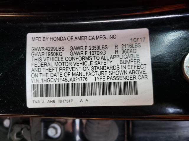 Photo 9 VIN: 1HGCV1F45JA021776 - HONDA ACCORD EX 