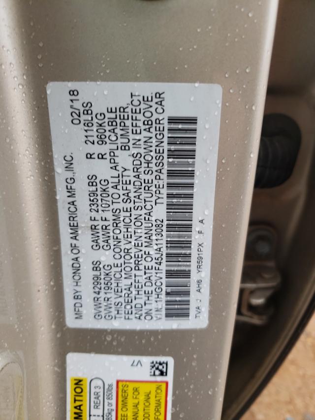 Photo 9 VIN: 1HGCV1F45JA113082 - HONDA ACCORD EX 