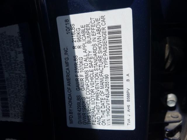 Photo 9 VIN: 1HGCV1F45JA255190 - HONDA ACCORD 