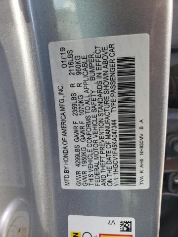 Photo 12 VIN: 1HGCV1F45KA047344 - HONDA ACCORD EX 