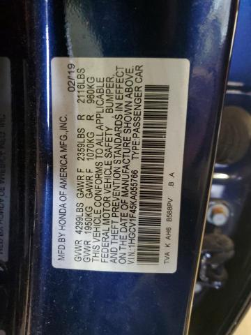 Photo 11 VIN: 1HGCV1F45KA055766 - HONDA ACCORD EX 