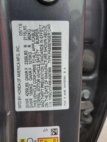 Photo 11 VIN: 1HGCV1F45KA097869 - HONDA ACCORD EX 