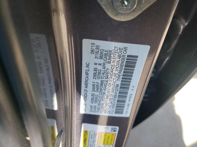 Photo 11 VIN: 1HGCV1F45KA122768 - HONDA ACCORD 