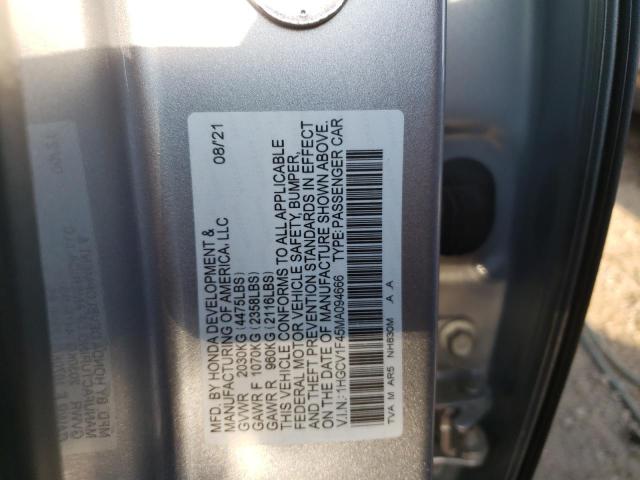 Photo 9 VIN: 1HGCV1F45MA094666 - HONDA ACCORD SPO 