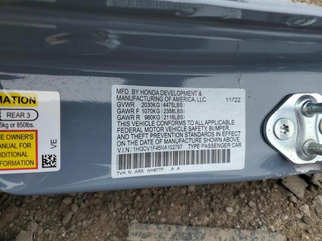 Photo 13 VIN: 1HGCV1F45NA102797 - HONDA ACCORD 