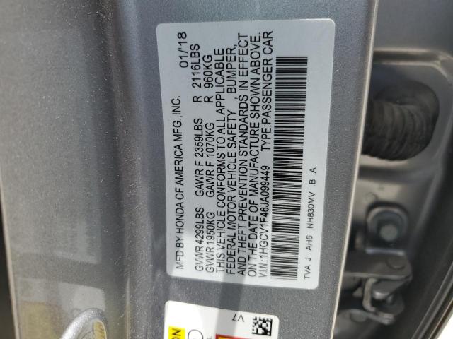 Photo 11 VIN: 1HGCV1F46JA099449 - HONDA ACCORD 