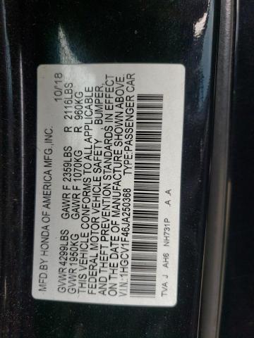 Photo 9 VIN: 1HGCV1F46JA250368 - HONDA ACCORD EX 