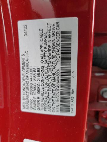 Photo 11 VIN: 1HGCV1F46NA045686 - HONDA ACCORD 