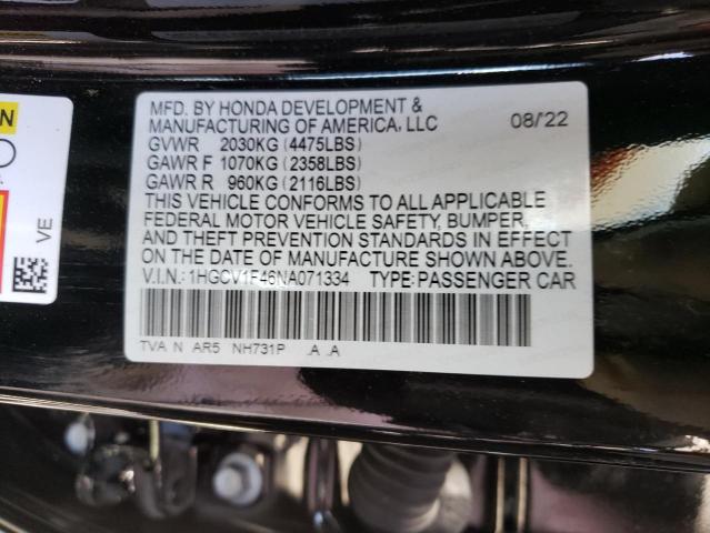 Photo 11 VIN: 1HGCV1F46NA071334 - HONDA ACCORD SPO 