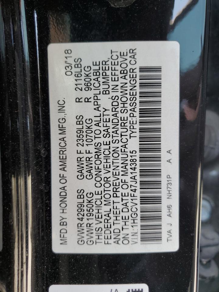 Photo 12 VIN: 1HGCV1F47JA143815 - HONDA ACCORD 