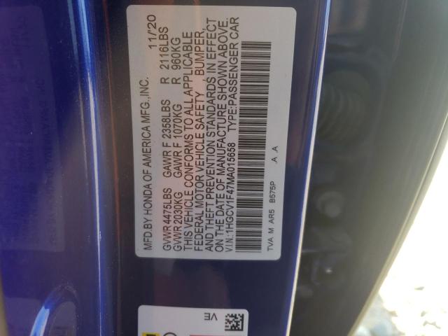 Photo 11 VIN: 1HGCV1F47MA015658 - HONDA ACCORD SPO 