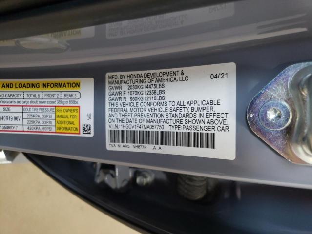 Photo 11 VIN: 1HGCV1F47MA057750 - HONDA ACCORD SPO 