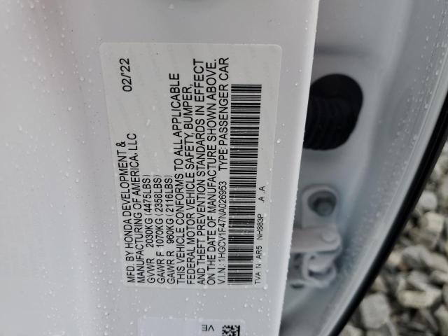 Photo 9 VIN: 1HGCV1F47NA026953 - HONDA ACCORD 