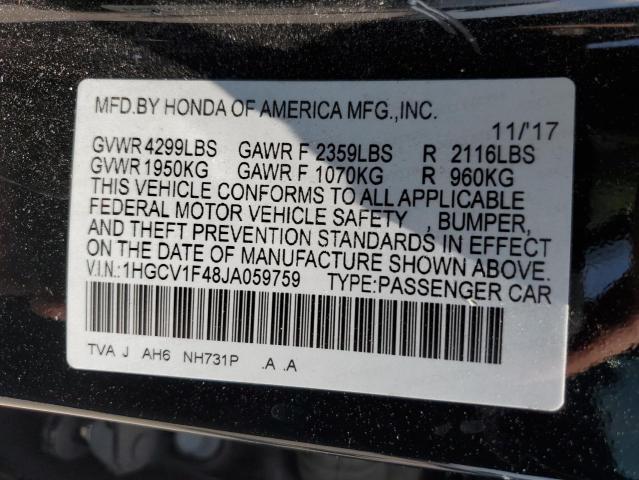 Photo 11 VIN: 1HGCV1F48JA059759 - HONDA ACCORD EX 