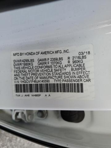 Photo 9 VIN: 1HGCV1F48JA145590 - HONDA ACCORD EX 