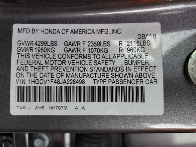 Photo 11 VIN: 1HGCV1F48JA228498 - HONDA ACCORD EX 