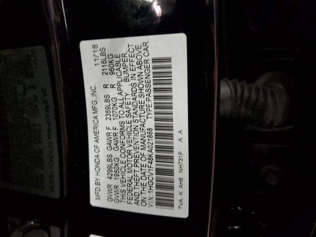 Photo 12 VIN: 1HGCV1F48KA021868 - HONDA ACCORD EX 