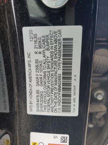 Photo 12 VIN: 1HGCV1F48MA024563 - HONDA ACCORD SPO 