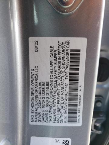 Photo 12 VIN: 1HGCV1F48NA071447 - HONDA ACCORD 