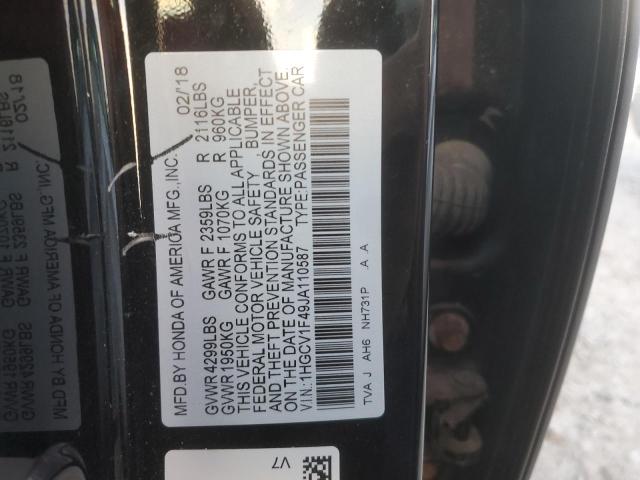 Photo 11 VIN: 1HGCV1F49JA110587 - HONDA ACCORD EX 