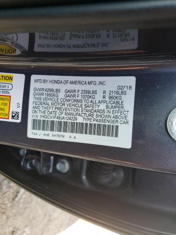 Photo 9 VIN: 1HGCV1F49JA124229 - HONDA ACCORD EX 