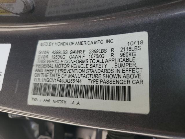 Photo 11 VIN: 1HGCV1F49JA266144 - HONDA ACCORD EX 