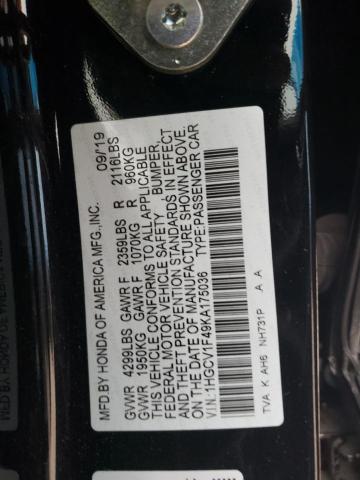 Photo 11 VIN: 1HGCV1F49KA175036 - HONDA ACCORD EX 