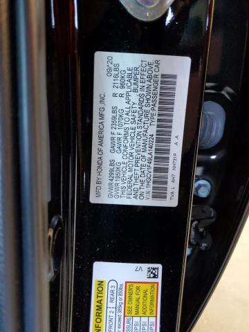 Photo 9 VIN: 1HGCV1F49LA140224 - HONDA ACCORD EX 