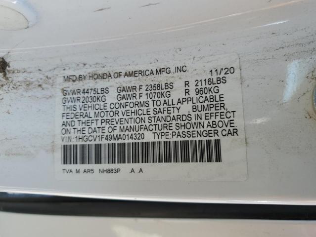 Photo 11 VIN: 1HGCV1F49MA014320 - HONDA ACCORD 