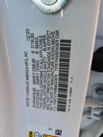 Photo 11 VIN: 1HGCV1F49MA023678 - HONDA ACCORD 