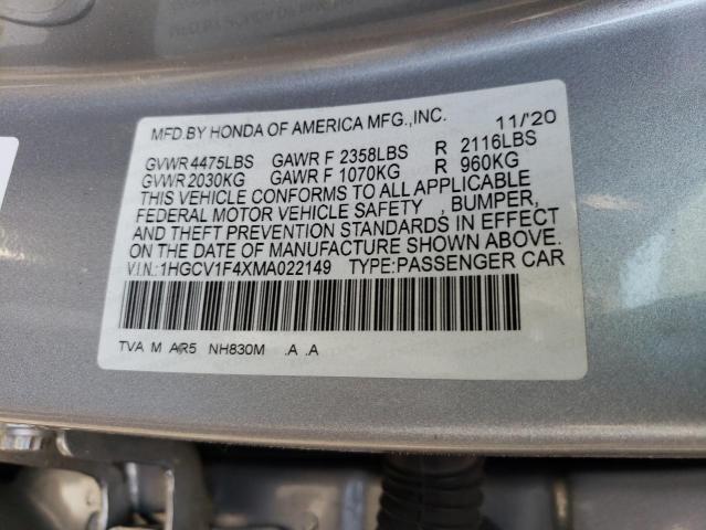 Photo 11 VIN: 1HGCV1F4XMA022149 - HONDA ACCORD SPO 