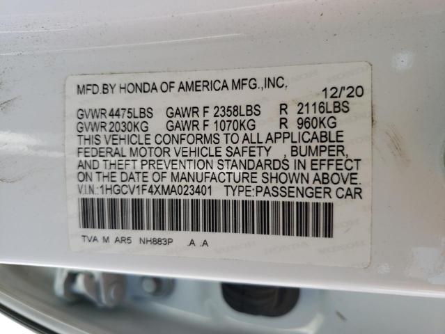 Photo 11 VIN: 1HGCV1F4XMA023401 - HONDA ACCORD 