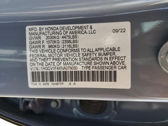 Photo 11 VIN: 1HGCV1F4XNA079050 - HONDA ACCORD SPO 