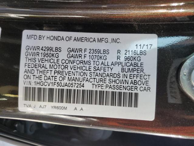 Photo 11 VIN: 1HGCV1F50JA057254 - HONDA ACCORD 