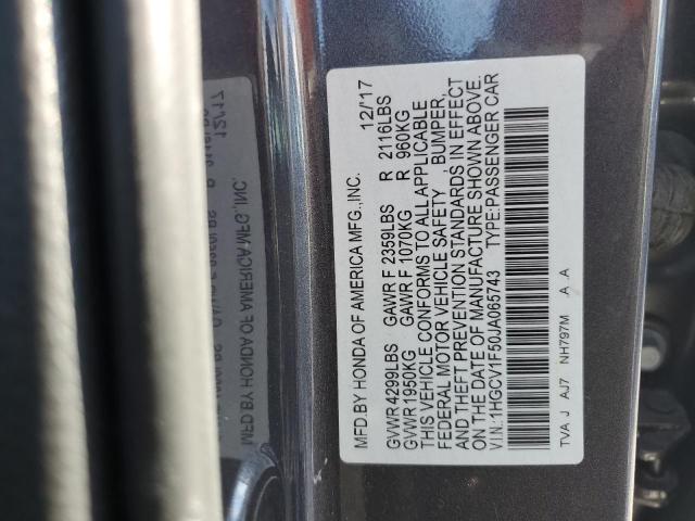 Photo 12 VIN: 1HGCV1F50JA065743 - HONDA ACCORD EXL 